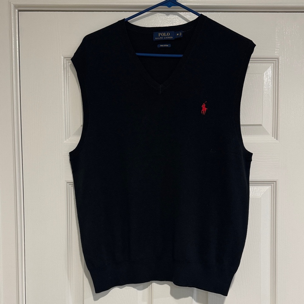 Polo by Ralph Lauren Men's Black V-Neck Sweater Vest